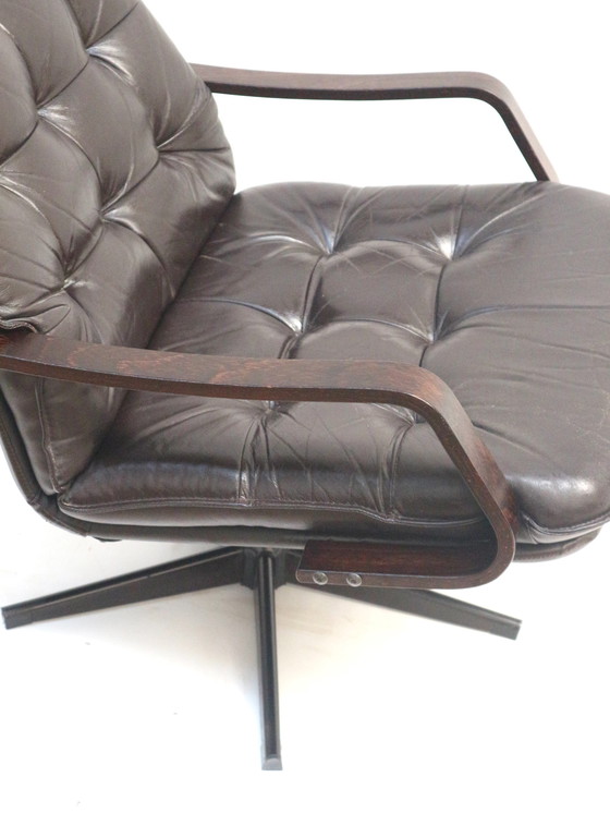 Image 1 of Stylish vintage leather armchair made in the 1970s