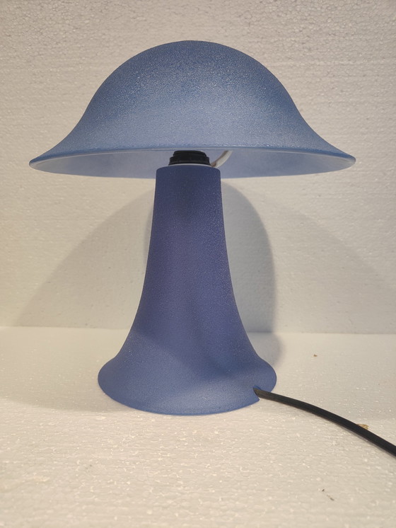Image 1 of Lampade da tavolo a fungo blu vintage anni '70