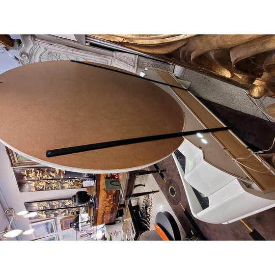 Image 1 of Vintage Space Age dressing table in white lacquered wood for Dbm, Italy 1970