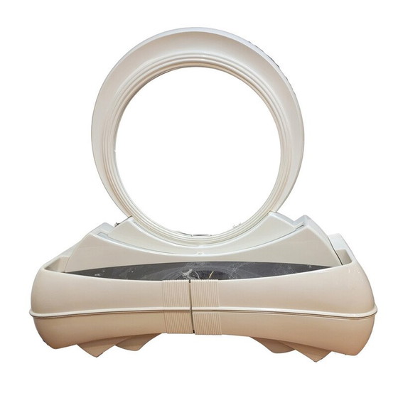 Image 1 of Vintage Space Age dressing table in white lacquered wood for Dbm, Italy 1970