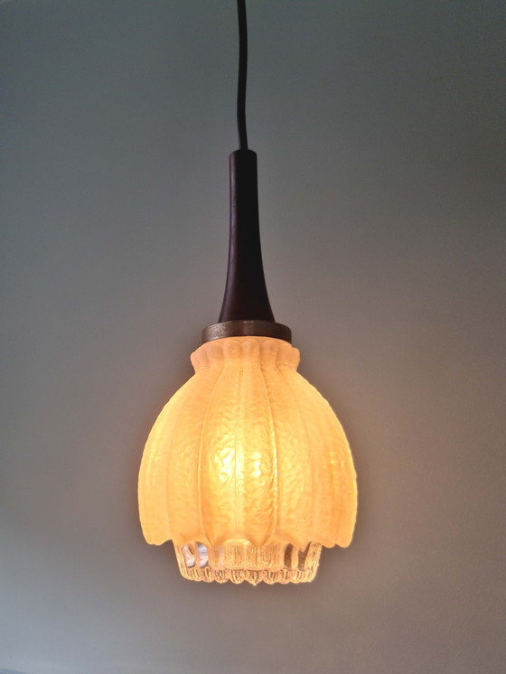 Image 1 of Lampe suspendue vintage - 1960s - Verre