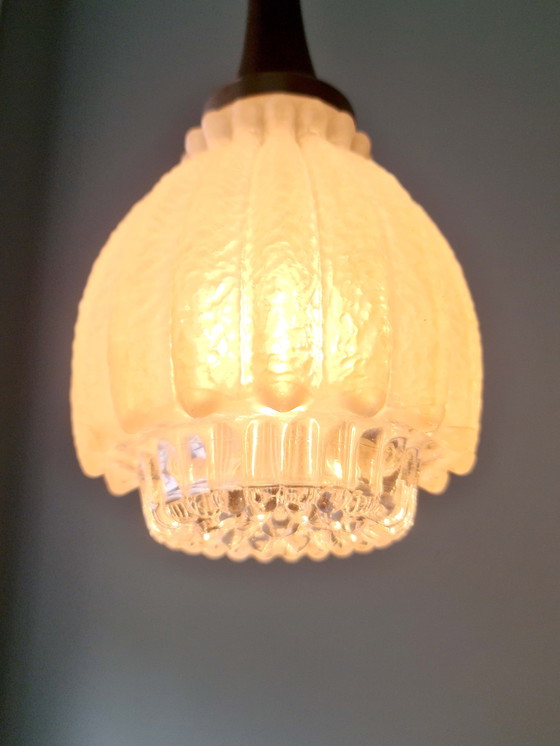 Image 1 of Lampe suspendue vintage - 1960s - Verre