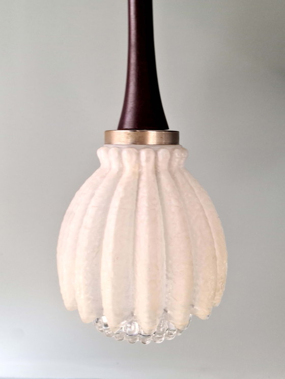 Image 1 of Lampe suspendue vintage - 1960s - Verre