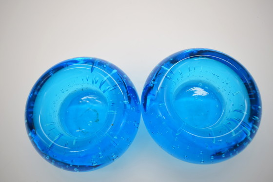 Image 1 of 2 x mouth-blown glass tea light holders