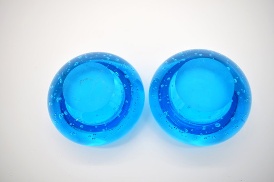 Image 1 of 2 x mouth-blown glass tea light holders