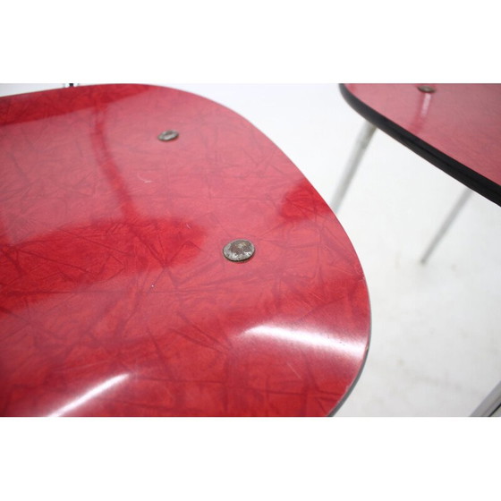 Image 1 of Set of 6 vintage umakart and chrome-plated dining chairs, Czechoslovakia 1960s