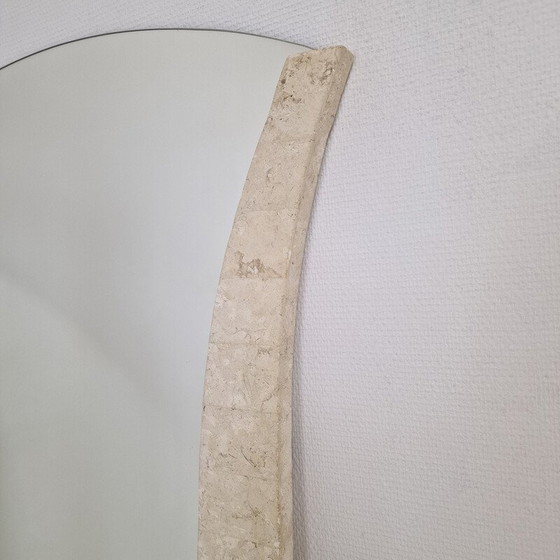 Image 1 of Vintage travertine frame wall mirror, Italy 1980