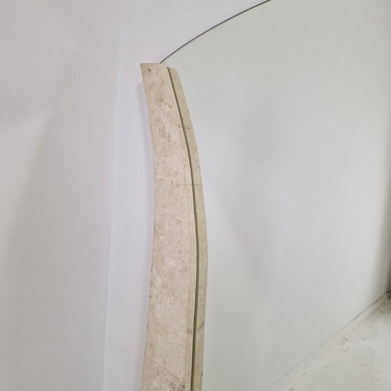 Image 1 of Vintage travertine frame wall mirror, Italy 1980