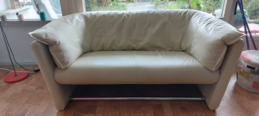 Leolux leather 2 seater sofa