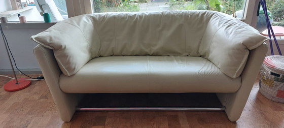 Image 1 of Leolux leather 2 seater sofa