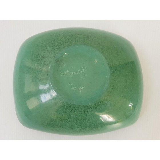 Image 1 of Vintage green ceramic cup by Elchinger