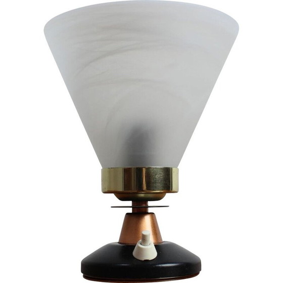 Image 1 of Lampada da tavolo vintage in metallo e vetro, Germania 1970