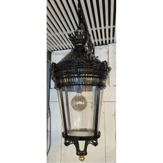 Image 1 of Pair of vintage lanterns "Rue de la Paix" for Claude Lefebvre, 1980
