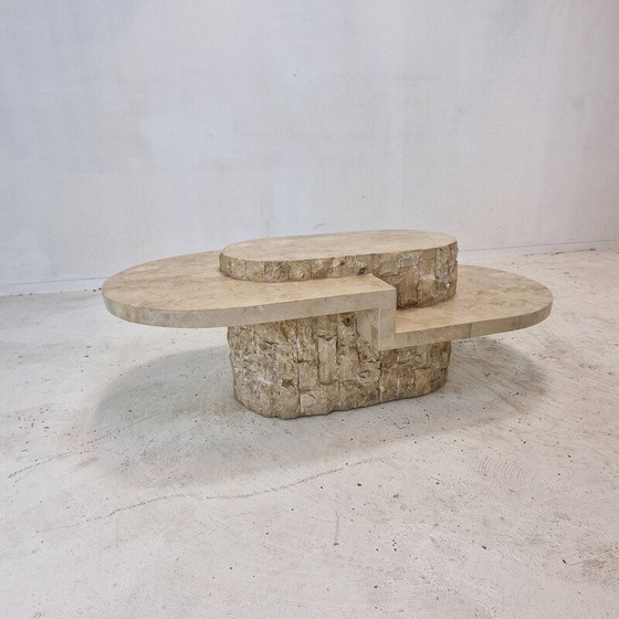Image 1 of Vintage Mactan stone coffee table by Magnussen Ponte, 1980