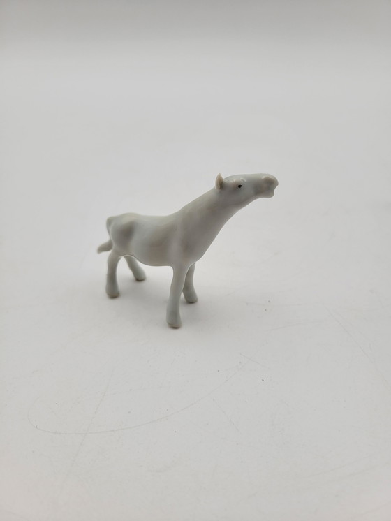 Image 1 of Set Of 6 Antique Porcelain Horses