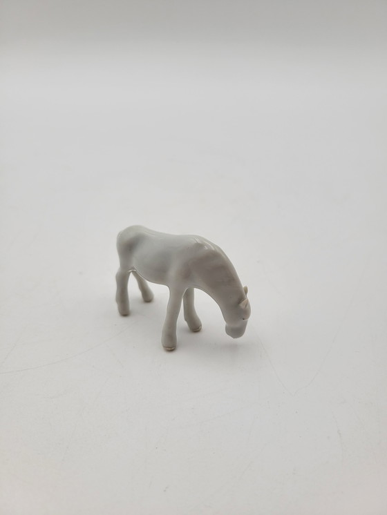 Image 1 of Set Of 6 Antique Porcelain Horses