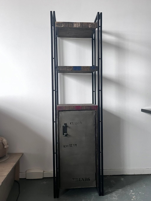 Industrial Design Bookcase/Trawer Cabinet