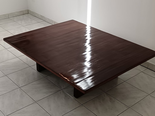 Coffee Table Axel Vervoordt Wood E Bamboo Lacquer Belgium 1980