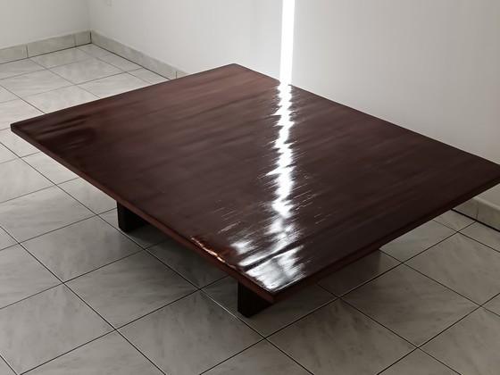 Image 1 of Coffee Table Axel Vervoordt Wood E Bamboo Lacquer Belgium 1980