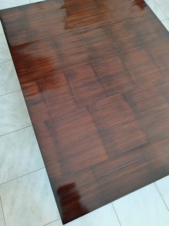 Image 1 of Coffee Table Axel Vervoordt Wood E Bamboo Lacquer Belgium 1980