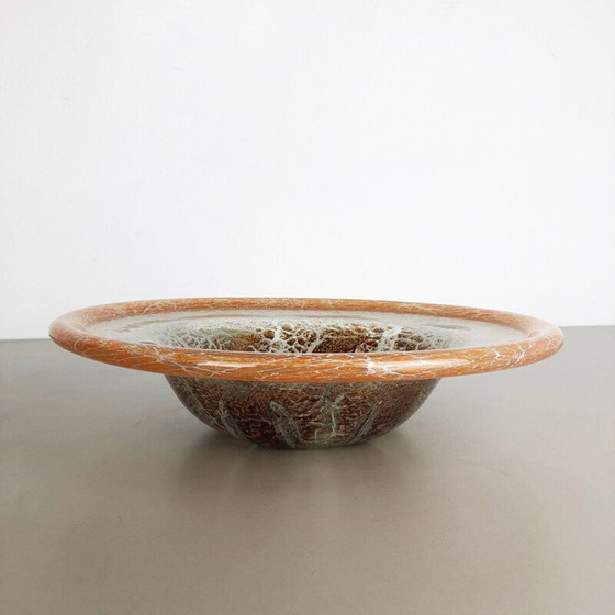 Image 1 of Vintage glass bowl by Karl Wiedmann for Wmf Ikora, Germany 1930