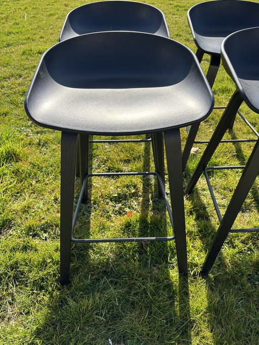 4 HAY about a stool AAS32 bar stools (black oak)