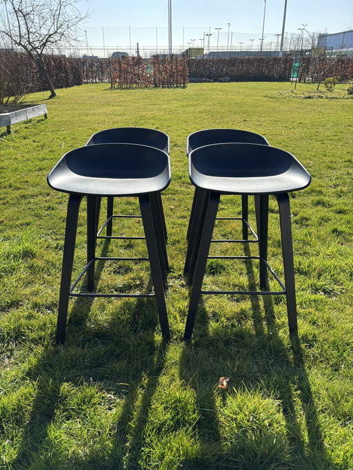 4 HAY about a stool AAS32 bar stools (black oak)