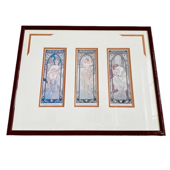 Image 1 of Dipinti d'epoca Mucha, stampe incorniciate