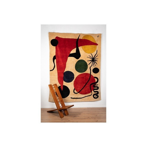 Image 1 of Vintage "Green Ball" wool carpet by Alexander Calder, 1971