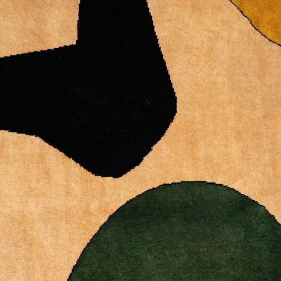 Image 1 of Vintage "Green Ball" wool carpet by Alexander Calder, 1971
