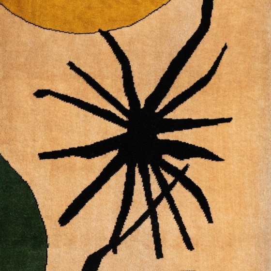 Image 1 of Vintage "Green Ball" wool carpet by Alexander Calder, 1971