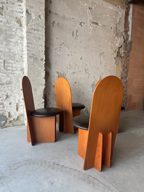 Image 1 of 4 x dinning room chairs brutalist