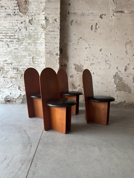 Image 1 of 4 x dinning room chairs brutalist