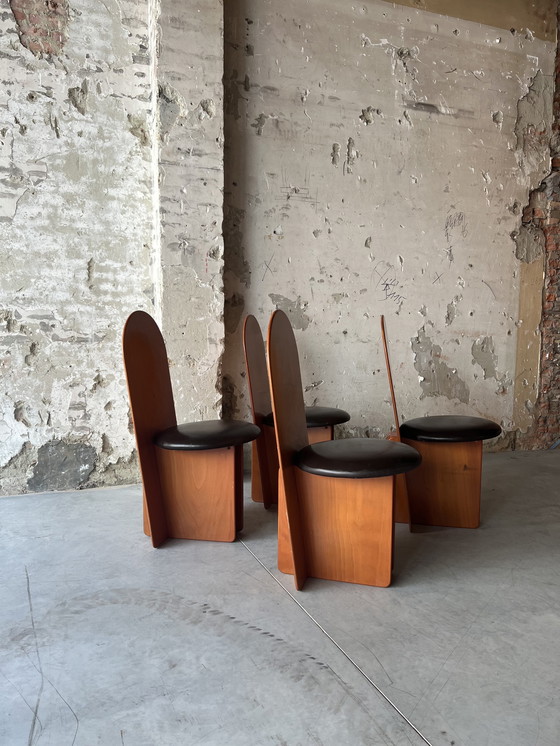 Image 1 of 4 x dinning room chairs brutalist