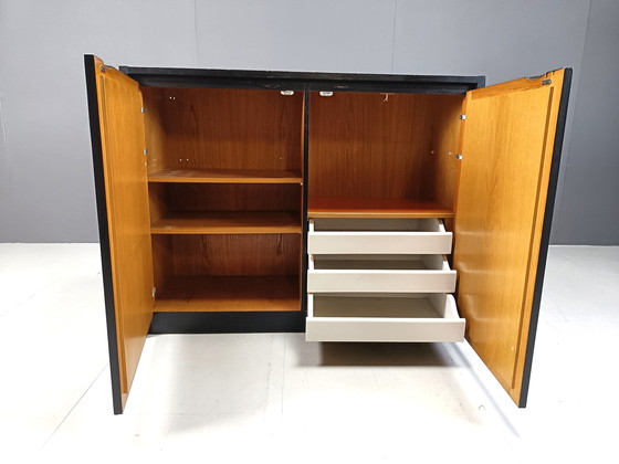 Image 1 of Black brutalist side cabinet, 1970s