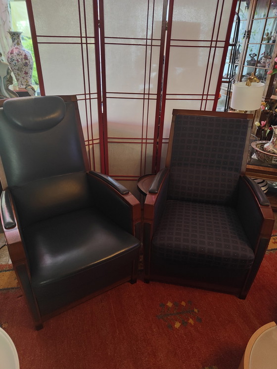 Image 1 of 2x Schuitema art deco armchairs IZGS