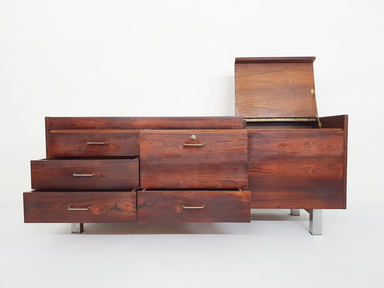 Image 1 of Mid-century rosewood office or bar cabinet