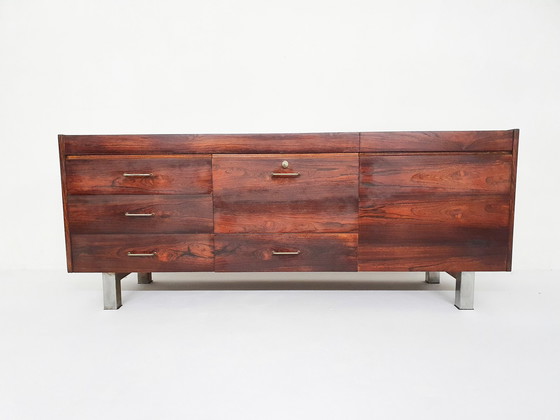 Image 1 of Mid-century rosewood office or bar cabinet