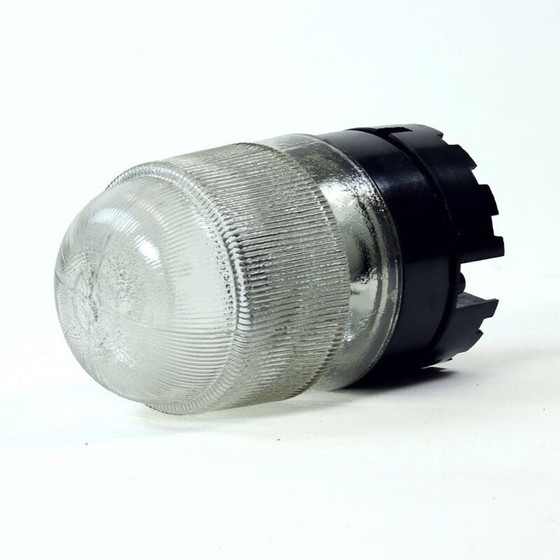 Image 1 of Lampada da soffitto vintage in bachelite e vetro spesso, Cecoslovacchia 1950