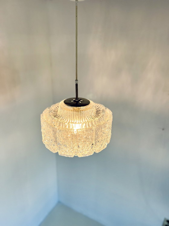 Image 1 of Crystal glass pendant lamp, Glashütte Limburg