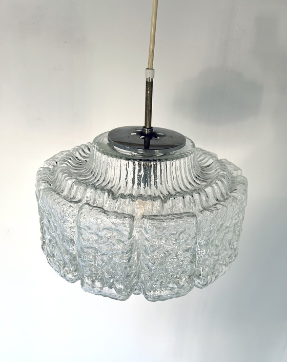 Image 1 of Crystal glass pendant lamp, Glashütte Limburg