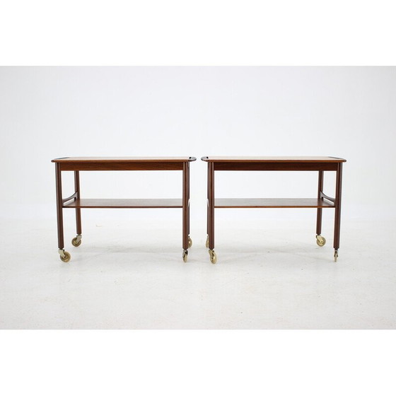 Image 1 of Vintage teak serving cart, Denmark 1960