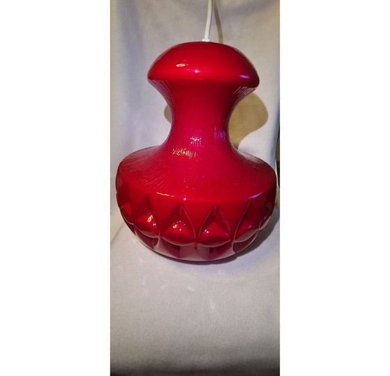 Image 1 of Peill & Putzler Red glass lamp Space Age (X)