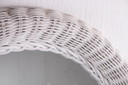 Scandinavian Round Rattan Mirror White.
