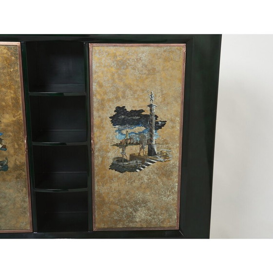 Image 1 of Vintage Art Deco lacquered cabinet by René Drouet and Pierre Adrien Ekman, 1938