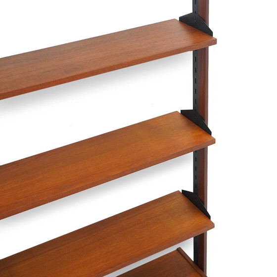 Image 1 of 2-Bay Floor-To-Ceiling Bookcase In Teak, 1960S