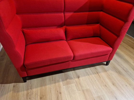 Image 1 of 2X Satellite Cave Acoustic Sofas Wool Fabric Red Design