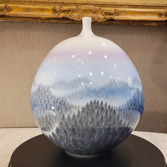 Image 1 of Vintage Arita porcelain vase by Fujii Shumei