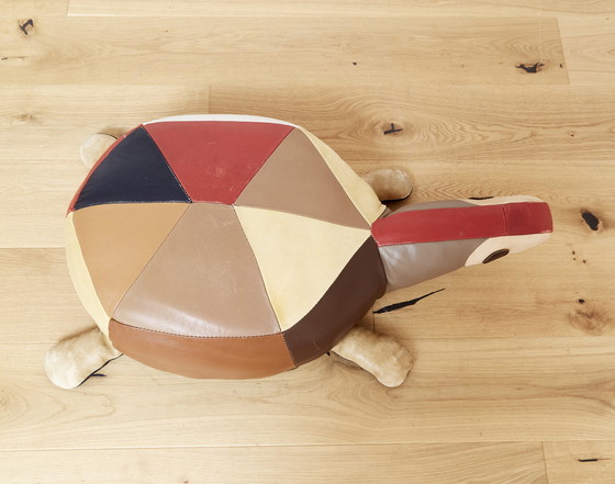 Image 1 of Mid - Century Modern leather poufs, Switzerland, 1960s