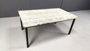 Table basse vintage en travertin, 1970